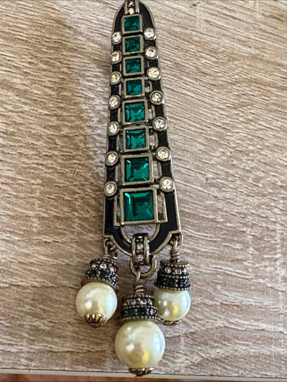 Heidi Daus "Deco Flair" Art Deco-style brooch